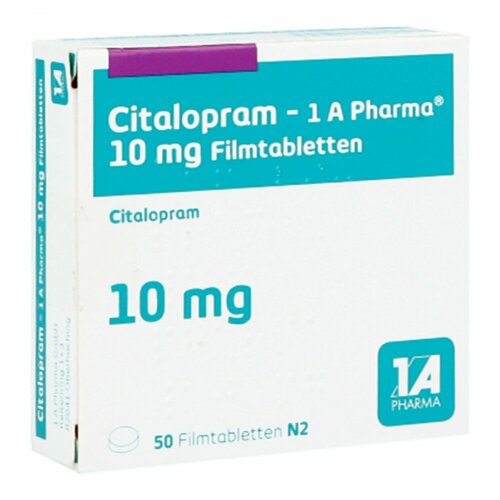 Citalopram - 1 A Pharma 10mg Filmtabletten, 50 Stk., 1 A Pharma GmbH