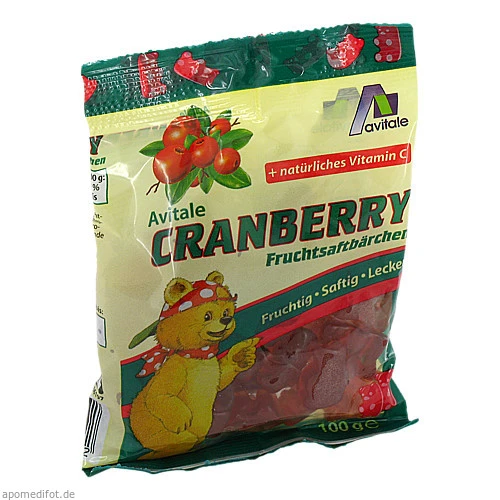 Cranberry Fruchtsaftbärchen, 100 G, Avitale GmbH