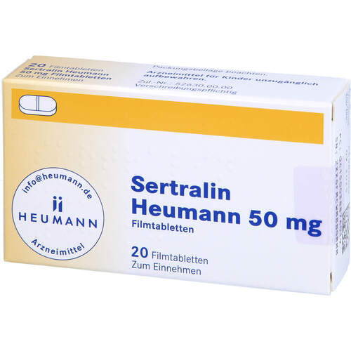 Sertralin Heumann 50mg Filmtabletten, 20 ST, Heumann Pharma GmbH & Co. Generica KG