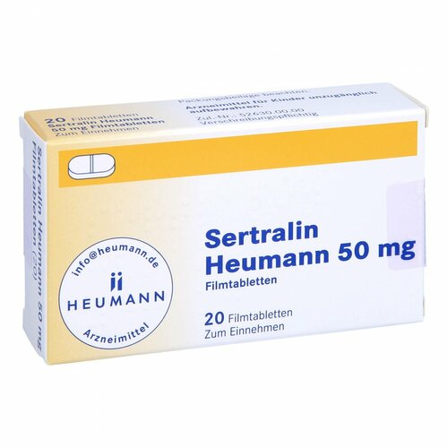 Sertralin Heumann 50mg Filmtabletten, 20 Stk., Heumann Pharma GmbH & Co. Generica KG