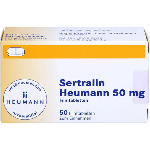 Sertralin Heumann 50mg Filmtabletten, 50 Stk., Heumann Pharma GmbH & Co. Generica KG
