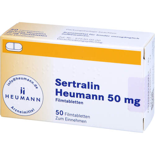 Sertralin Heumann 50mg Filmtabletten, 50 Stk., Heumann Pharma GmbH & Co. Generica KG
