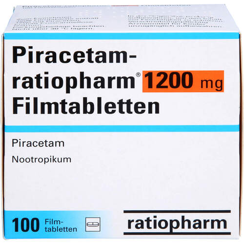 Piracetam-ratiopharm 1200mg Filmtabletten, 100 Stk., ratiopharm GmbH
