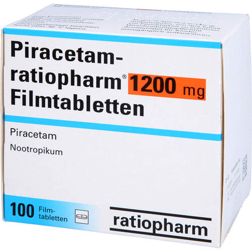 Piracetam-ratiopharm 1200mg Filmtabletten, 100 ST, ratiopharm GmbH