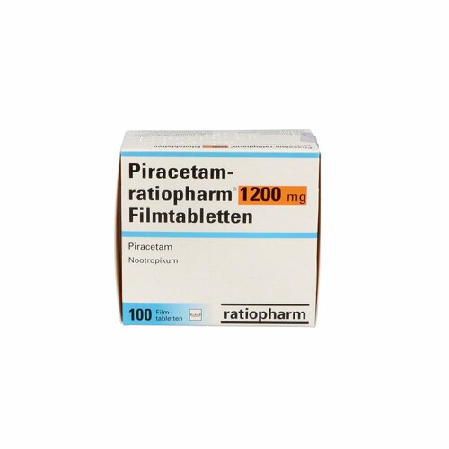 Piracetam-ratiopharm 1200mg Filmtabletten, 100 Stk., ratiopharm GmbH