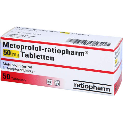METOPROLOL RATIOPHARM 50, 50 Stk., ratiopharm GmbH