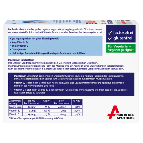 Doppelherz Magnesium 400 Citrat system, 20 Stk., Queisser Pharma GmbH & Co. KG