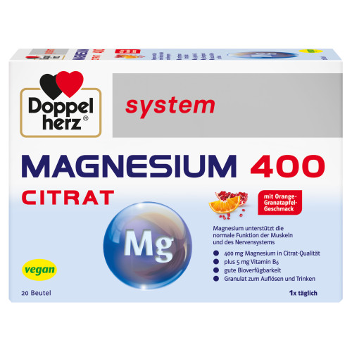 Doppelherz Magnesium 400 Citrat system, 20 Stk., Queisser Pharma GmbH & Co. KG
