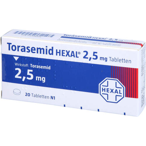 Torasemid HEXAL 2.5mg Tabletten, 20 Stk., HEXAL AG
