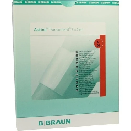 Askina Transorbent 5x7cm Schaumst. Wundauflage, 10 Stk., B. Braun Melsungen AG