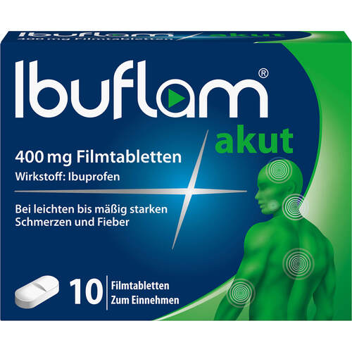 Ibuflam akut 400mg Filmtabletten, 10 Stk., A. Nattermann & Cie GmbH