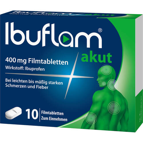 Ibuflam akut 400mg Filmtabletten, 10 Stk., A. Nattermann & Cie GmbH