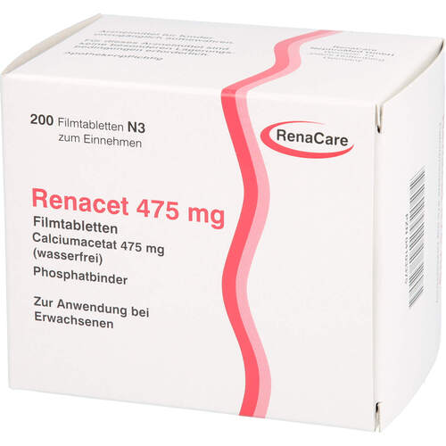 RENACET 475mg, 200 Stk., Renacare Nephromed GmbH
