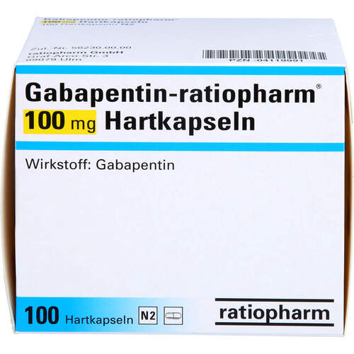 Gabapentin-ratiopharm 100mg Hartkapseln, 100 Stk., ratiopharm GmbH