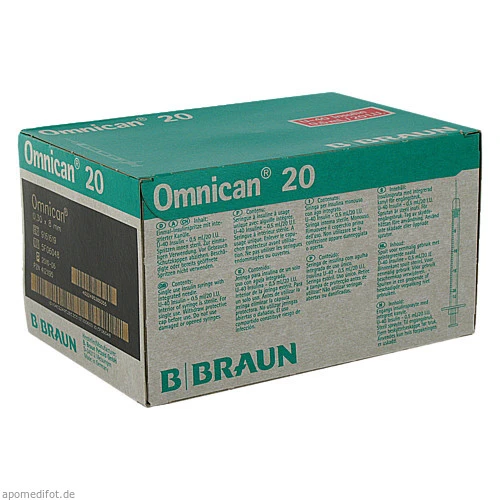 OMNICAN Insulinspr.0,5 ml U40 m.Kan.0,30x8 mm, 100 Stk., B. Braun Melsungen AG