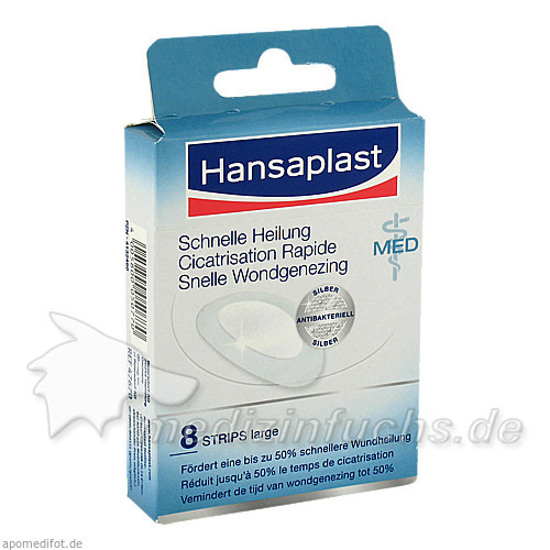 HANSAPLAST med Schnelle Heilung Pflaster groß, 8 Stk., Beiersdorf AG