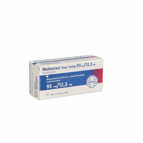 MetoHEXAL succ comp 95mg/12.5mg Ret.Tabl., 50 ST, HEXAL AG