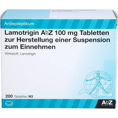 Lamotrigin AbZ100mg Tab.z.Herst.e.Susp.z.Einnehmen, 200 ST, Abz Pharma GmbH