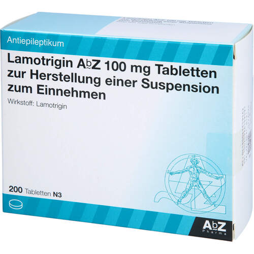 Lamotrigin AbZ100mg Tab.z.Herst.e.Susp.z.Einnehmen, 200 Stk., Abz Pharma GmbH