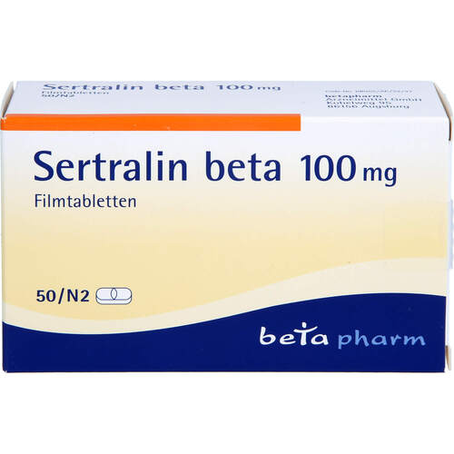 Sertralin beta 100mg Filmtabletten, 50 ST, betapharm Arzneimittel GmbH