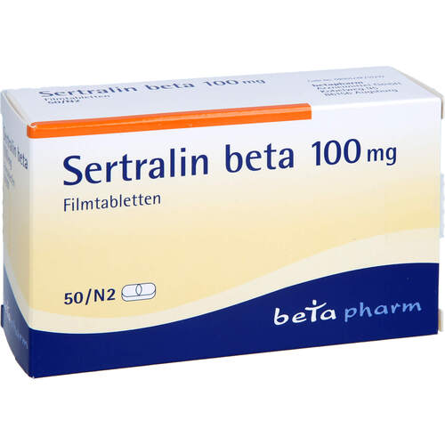 Sertralin beta 100mg Filmtabletten, 50 Stk., betapharm Arzneimittel GmbH
