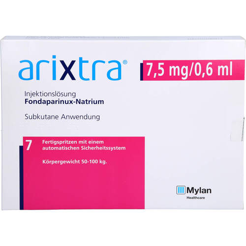 Arixtra 7.5mg/0.6ml, 7X0.6 ML, Viatris Healthcare GmbH