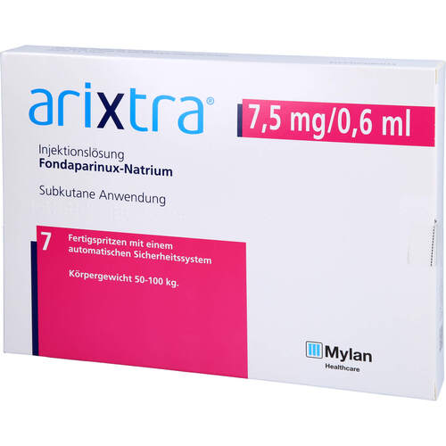 Arixtra 7.5mg/0.6ml, 7X0.6 ML, Viatris Healthcare GmbH