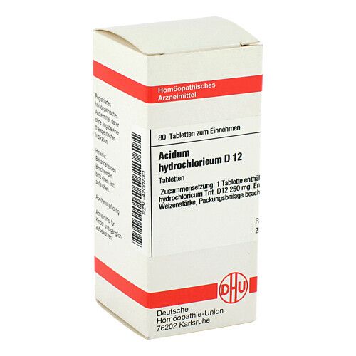 ACIDUM HYDROCHLORICUM D 12 Tabletten, 80 Stk., DHU-Arzneimittel GmbH & Co. KG