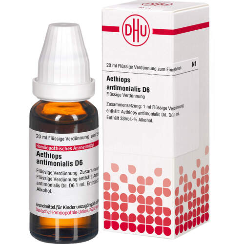 AETHIOPS ANTIMON D 6, 20 ml, Dhu-Arzneimittel GmbH & Co. KG
