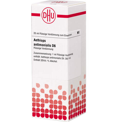 AETHIOPS ANTIMON D 6, 20 ml, Dhu-Arzneimittel GmbH & Co. KG