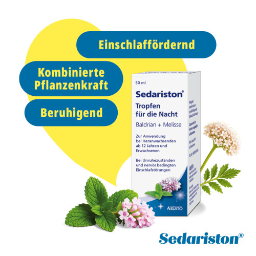 Sedariston Tropfen für die Nacht Baldrian+Melisse, 50 ml, Aristo Pharma GmbH