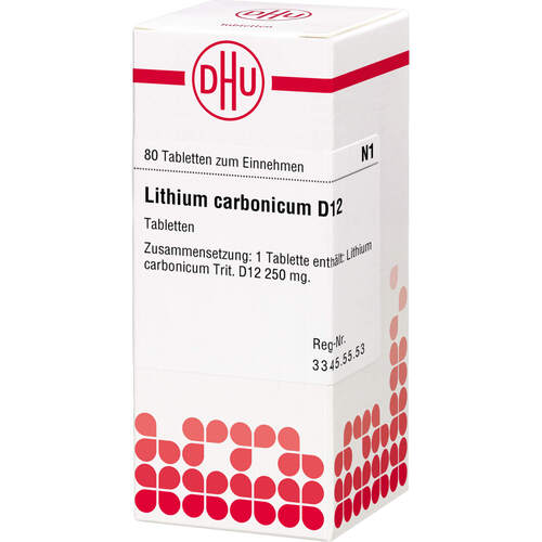 LITHIUM CARBONICUM D 12 Tabletten, 80 Stk., DHU-Arzneimittel GmbH & Co. KG