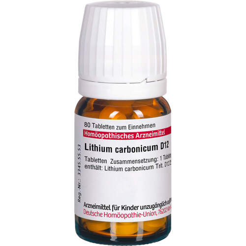 LITHIUM CARBONICUM D 12 Tabletten, 80 Stk., DHU-Arzneimittel GmbH & Co. KG