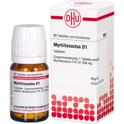 MYRTILLOCACTUS D 1 Tabletten, 80 Stk., DHU-Arzneimittel GmbH & Co. KG