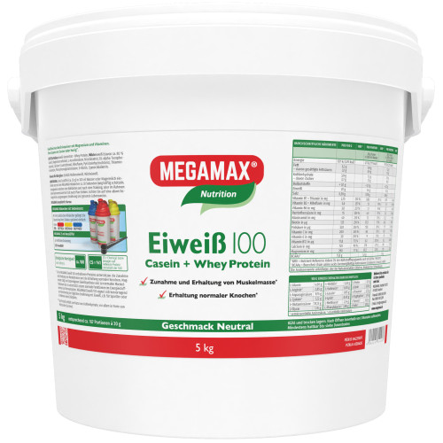 Eiweiss 100 Neutral MEGAMAX, 5 kg, Megamax B.V.