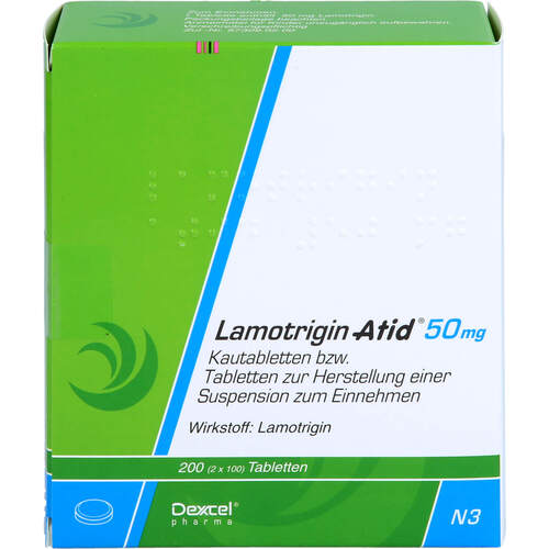 Lamotrigin Atid 50mg, 200 Stk., Dexcel Pharma GmbH