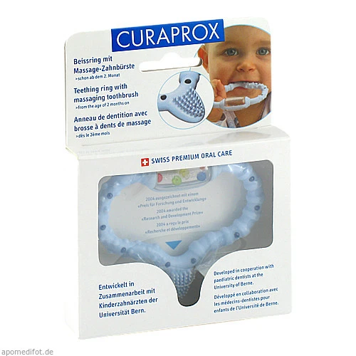 CURAbaby Boy blau CBR Beißring, 1 Stk., Curaden Germany GmbH