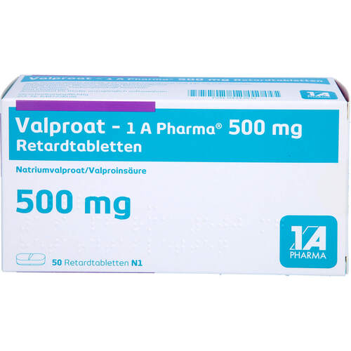 Valproat - 1A Pharma 500 mg Retardtabletten, 50 Stk., 1 A Pharma GmbH