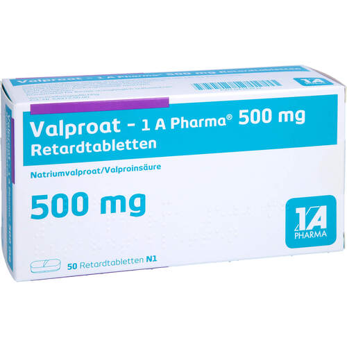 Valproat - 1A Pharma 500 mg Retardtabletten, 50 Stk., 1 A Pharma GmbH