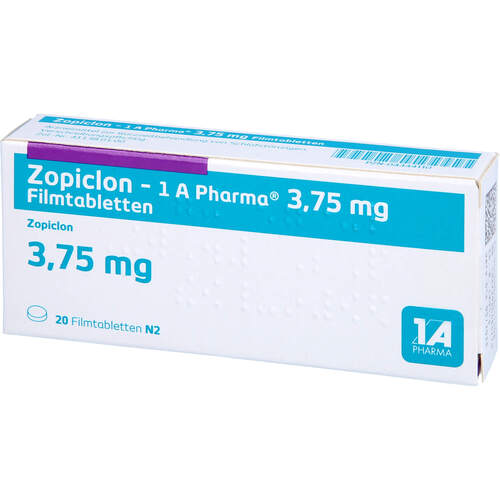 Zopiclon - 1 A Pharma 3.75mg Filmtabletten, 20 ST, 1 A Pharma GmbH