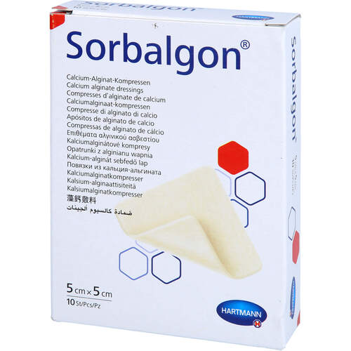 Sorbalgon 5X5cm Kompressen, 10 Stk., Junek Europ-Vertrieb GmbH
