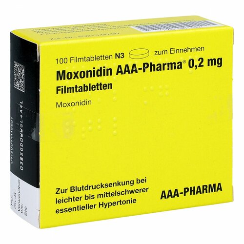 Moxonidin AAA-Pharma 0.2mg, 100 ST, Aaa - Pharma GmbH