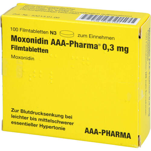 Moxonidin AAA-Pharma 0.3mg, 100 ST, Aaa - Pharma GmbH