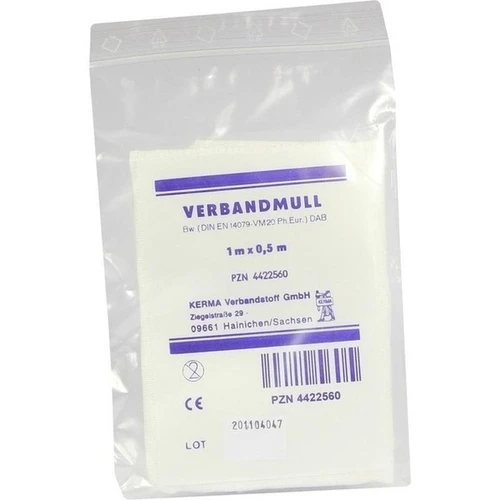 VERBANDMULL 1MX0.5M UNSTERIL, 1 Stk., Kerma Verbandstoff GmbH