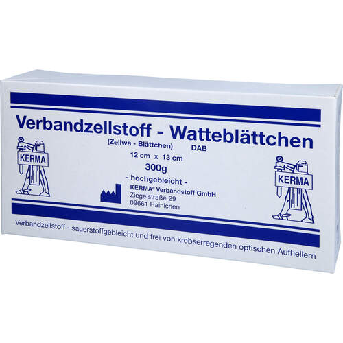 VERBANDZELLSTOFF WATTEBL&Auml;TTCHEN HOCHGEBL.12x13CM, 300 g, Kerma Verbandstoff GmbH
