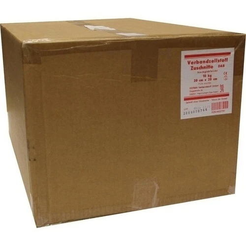VERBANDZELLSTOFF ZUSCHNITTE HOCHGEBLEICHT 20x20CM, 10 kg, Kerma Verbandstoff GmbH