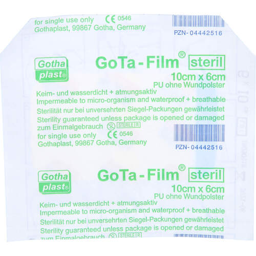 GoTa-FILM steril 10cmx6cm, 1 ST, Gothaplast GmbH