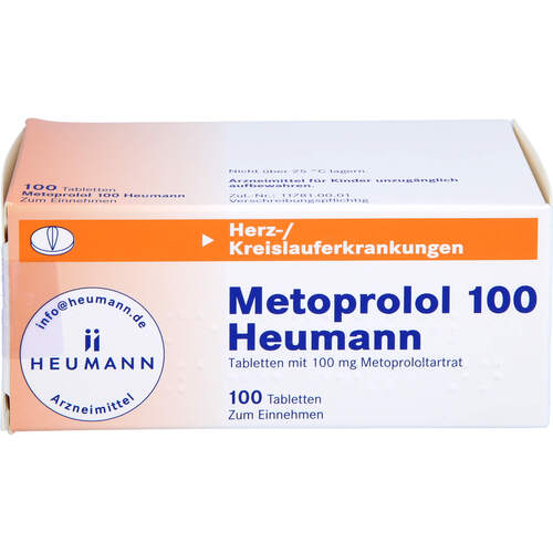 METOPROLOL 100 HEUMANN, 100 st, Heumann Pharma GmbH & Co. Generica KG