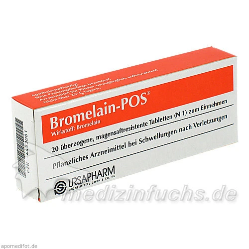 BROMELAIN POS magensaftresistente Tabletten, 20 Stk., Ursapharm Arzneimittel GmbH