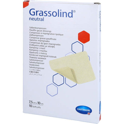 Grassolind Salbenkompressen steril 7.5x10cm, 10 ST, Junek Europ-Vertrieb GmbH